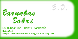 barnabas dobri business card
